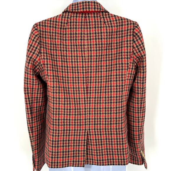 J. Crew Factory Schoolboy Wool Plaid Lined Blazer Autumn Colors Size 4 - Picture 3 of 10